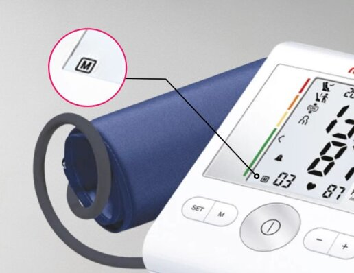 Що означає буква M на тонометрі?