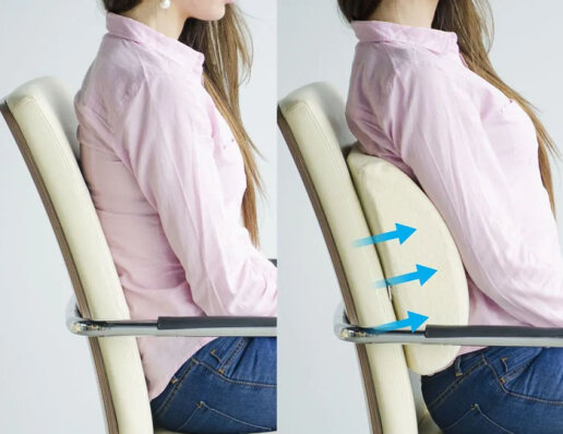 Підтримка спини під час роботи: ортопедичні подушки для офісних крісел